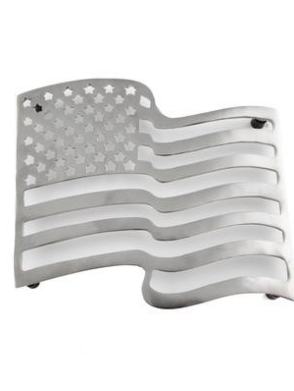 Thirstystone Aluminum Flag Trivet - Silver
